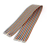 XDiscount ジャンプワイヤ 40ピンリボンケーブル レインボーカラー プラスチック 金属