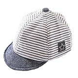 【SEBLES】ベビー 赤ちゃん 男の子 女の子 キャップ ボーダー 無地 柔らか シンプルカラー 可愛い コットン 綿　UV 紫外線 春 夏 0歳 1歳 2歳 3歳 4歳(タイプA,50-52)