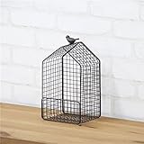 バードハウス型ラック アイアン 幅14cm×高さ24.5cm (インテリア雑貨) AKB-412BR ブラウン