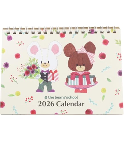 Amazon | クツワ カレンダー くまのがっこう 家族カレンダー 2025年