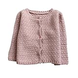 Cutelove　カーディガンTシャツ　ニット　編み物　ラウンドネック　純色　ロングスリーブ　長袖　綿　男の子　ボーイズ　女の子　ガールズ　ベビー　赤ちゃん　幼児　ベビー服　秋　冬　可愛い　ファッショ