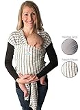 Baby Wrap Carrier, Stripes, Easy To Put On- Swaddle Blanket for Close Comfort - Adjustable Breastfee