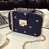 qianfuyin 女性用ハンドバッグショルダーバッグクロスボディバッグ - ゴールドチェーン付きショルダーバッグ - 高級デザインクロスボディバッグ