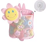Eholder Bathおもちゃオーガナイザー、浴槽バスルームキッチンPlayhouse CubbyメッシュNet Hanging BGおもちゃ部屋Orgainzerホルダーwith強力な吸引カップ壁