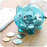 Nordic透明Pig貯金箱お金ポット誕生日ギフトかわいい貯金箱^。