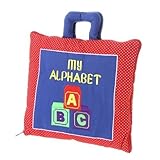 知育玩具 布のおもちゃ 布絵本 ABC バッグ レッド
