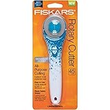 Fiskars Blue Floral Designer Stick Rotary Cutter, 45mm