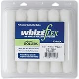 Work Tools International 44540 6-1/2-Inch WhizzFlex Woven Mini Paint Roller Cover Refill, White, 12-