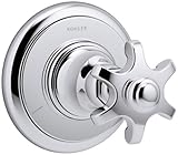 KOHLER T72770-3M-CP Artifacts Transfer valve trim with prong handle, Less Valve, Polished Chrome [並行