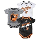 Baltimore Oriolesベビー/幼児Triple Play II 3 Piece Creeper Set