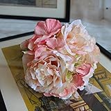 Auntwhale 人工牡丹の花花の花束を保持する偽のアジサイシルクパープルの花偽の花パーティーホームの結婚式のブライダルデコレーション