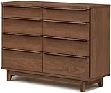 大川家具 岡製作所 チェスト ソフィー 119cm幅4段 ブラウン 161276