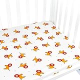 Baby Crib Sheets For Boy Or Girl. Muslin Cotton Crib Sheets Are Soft & Breathable. Fitted Crib Sheet