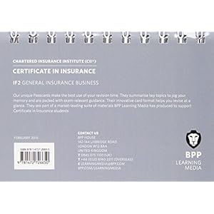 CII Certificate in Insurance IF2 General Insurance Business: IF2: Passcards