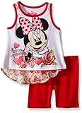 ディズニーGirls ' 2 Piece Minnieマウス高低シフォンBack Bike Short Set US サイズ: 18 months カラー: オレンジ