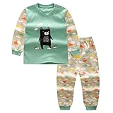 hibote パジャマ キッズ ガールズ ボーイズ 子供用 上下セット 110cm 3歳-4歳 長袖 長パンツ 春 夏 秋 ルームウェア ナイトウェア 可愛い コットン 部屋着 寝間着 寝巻き 子供パ