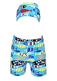 Snone子供 水着 男の子 ボーイ パンツ キャップ セット プール 水泳 水遊び 海 浜辺 スイミング 夏 幼稚園 保育園