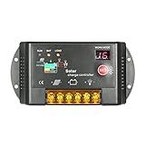CURE（キュア） チャージコントローラー ソーラーパネル 10A 12V/24V PWM充電 ソーラーチャージャーコントローラー ソーラーチャージコントローラー LED 日本語説明書付