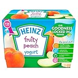Heinz Peach Fruity Yogurt 4mth+ (4x100g) ハインツ桃フルーティーヨーグルト4Mth + （ 4X100G ）