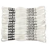 DMC アブローダー 刺繍糸 25番 長さ32ｍ 12束入 #B5200 ホワイト系 DMC10725B