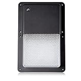 Maxxima Black Outdoor LED Wall Pack Light with Dusk to Dawn Photocell Sensor, 1050 Lumens, 3000K, Re