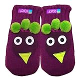 SOZO（ソゾ）【パープル小鳥ニットミトン(6-24M用)】女の子用パープル小鳥防寒ニットミトン手袋,秋冬グローブ,出産祝いギフトプレゼント,,【並行輸入】