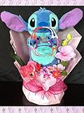ディズニースティッチ＆ワミーボールpinkおむつケーキ＜Ｍテープ＞
