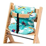 【子どもが笑顔になる マジカルチェア専用のクッション】 滑らかな肌触りのピーチスキン生地 ふかふかのクッションで優しく包み込む 取り付け簡単 (飛行機柄)