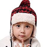 【SEBLES】 ベビー ノルディック ウィンター キュート ニット帽 赤ちゃん 0カ月 ～ 3歳 全3色 サイズ 48cm クロスセット (ブラック)