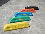 ゴム製カラー車止めブロックH100mm2本セット【色選択可】アンカー付