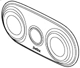 デルタ蛇口rp34793pt Escutcheon for Delta 18シリーズ、スモール、高齢ピューター