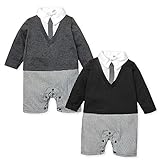 (ブラック/80cm)ベビー服 男の子 カバーオール ロンパース 長袖 フォーマル フェイク Vネック カーディガン シャツ 千鳥格子 スナップボタン 男児 ベビー