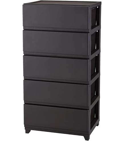 日本製サンカ5段チェストセット（黒） Amazon｜[サンカ] チェスト 5段 【日本製】 ワイド 幅54×奥行42×高さ