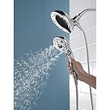 デルタin2ition two-in-one 5-sprayハンドシャワーとシャワーヘッドコンボキットh2okinetic and MagnaTiteドッキングinクローム