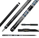 Moyerely カーボンファイバー プールキュー 11.8mm/12.5mm 低偏向キュースティック プロフェッショナルプールスティック エクステンション付きケース付き (MF4-11.8mm+エクステンション、ウェーブピン)