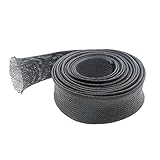 Saimペット拡張可能な編組Sleevingブラック 60MM-Dia. ブラック LQYYDQ08282