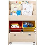 おもちゃ収納 絵本棚 絵本ラック 本箱 おもちゃ箱 子供用 木製 スリムタイプ ナチュラル