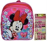 Disney Minnie Mouse 3D Embossed 10" Small Backpack W/ Bonus 12Pk Pencils [並行輸入品]