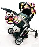 BabybooデラックスLittle Marcel Lookツインベビーカー/ Pram with free carriageバッグ