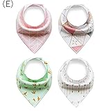 【激安スタイ店】 流行りの北欧系 スタイ E よだれかけ 人気 4枚 セット バンダナ 肌触り抜群 防水 男の子 女の子