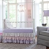 Carousel Designs Lilac and Silver Gray Damask 3-Piece Crib Bedding Set by Carousel Designs