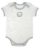 Stephan Baby Snapshirt-Style Pin Dot Diaper Cover with Embroidered Lion Grey 6-12 Months [並行輸入品]