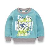 子供服 春秋 長袖 Tシャツ キッズ トレーナー 丸い襟 男の子 女の子 可愛い 動物柄 クマ 恐竜 2種