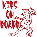 14色 KIDS ON BOARD 鳥獣人物戯画 カエル ステッカー【KIDS IN CAR 蛙 男の子 女の子 和柄】 (レッド)