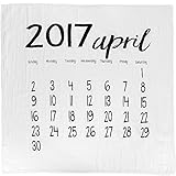 モダンバーラップ Modern Burlap おくるみ 1枚 オーガニック コットン モスリン スワドル ブランケット カレンダー APRIL 2017