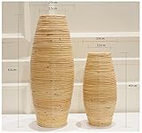 BAGEHUA 工芸品花瓶花瓶籐リビングルーム床手不織布の手工芸品といっても籐花びん花瓶で装飾されている標準的な大きさ