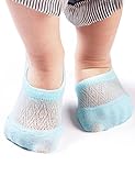 babamate 6ペア幼児用ソックス – anti-skid no showベビーソックス – コットン幼児ソックスfor Boys and Girls US サイズ: M カラー: ブルー