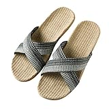 [Wazaza] 室内履き替え サンダル ルームシューズ スリッパ リネンスリッパ 室内 麻28cm~29cm
