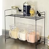 ビーワーススタイル スパイスラック (幅30 奥行13) 2段 ポット3個セット ブラック SS-310071S