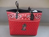 新品 COACH × DISNEY コーチ × ディズニー リバーシブル トートバッグ 赤×黒 検 ミッキー ミッキーマウス MICKEY TOTE BAG バンダナ柄